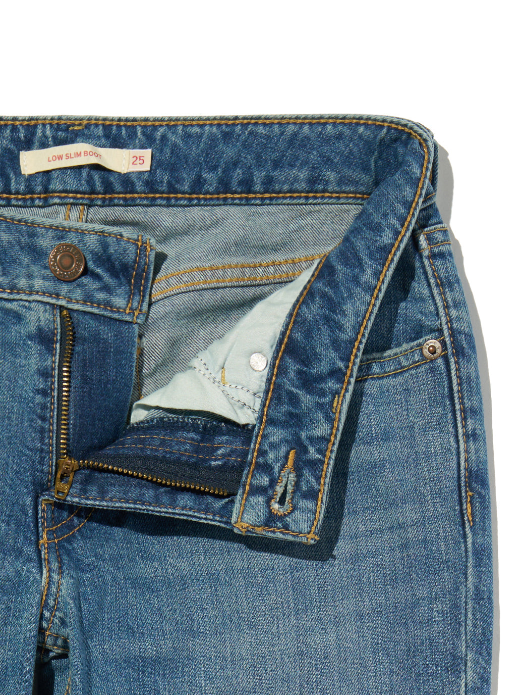 LOW SLIM BOOT ジーンズ ミディアムインディゴ