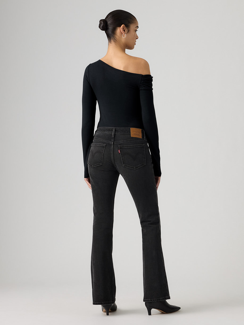 LOW SLIM BOOT ジーンズ ブラック