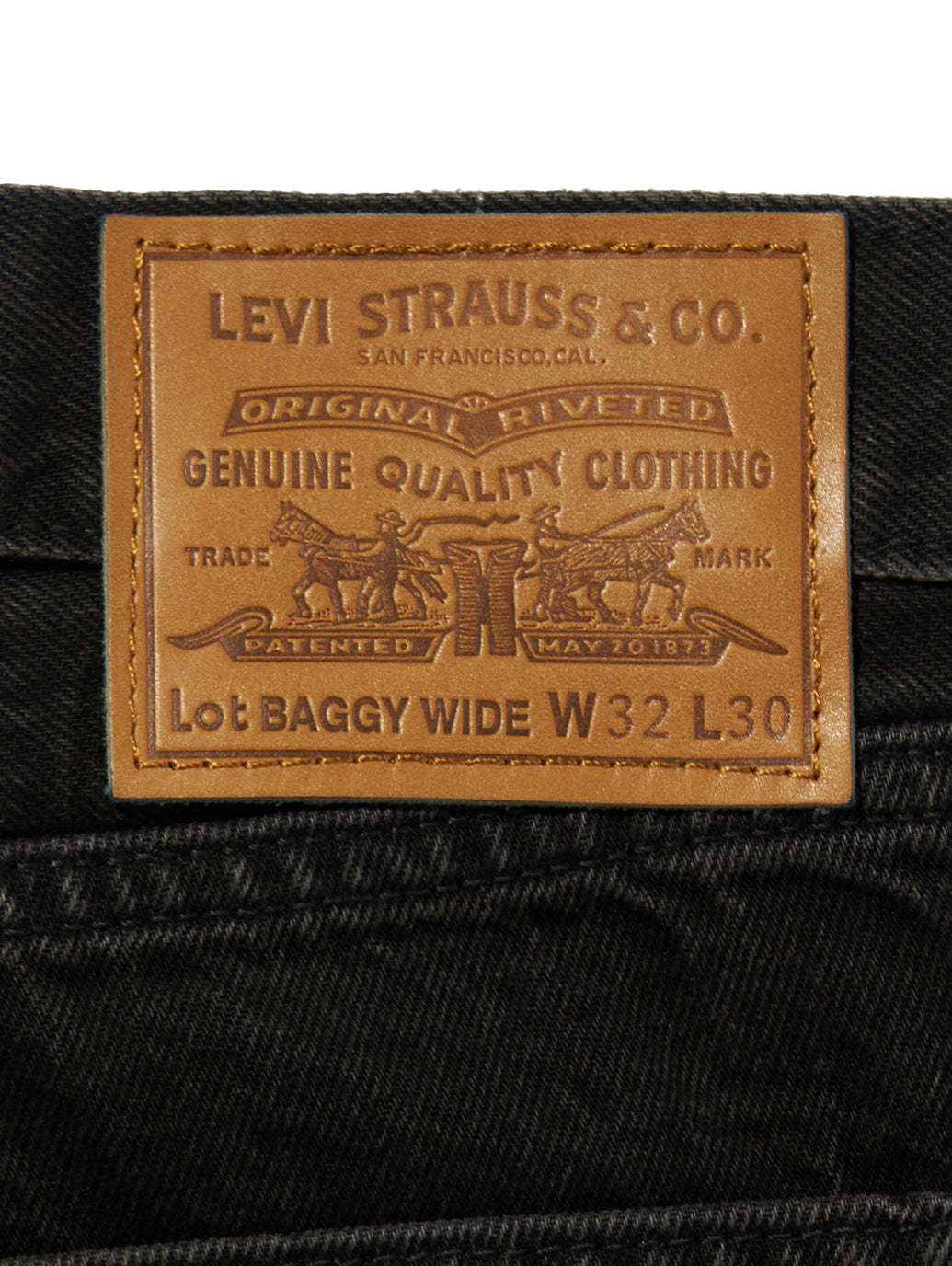 BAGGY WIDE LEG ジーンズ ブラック
