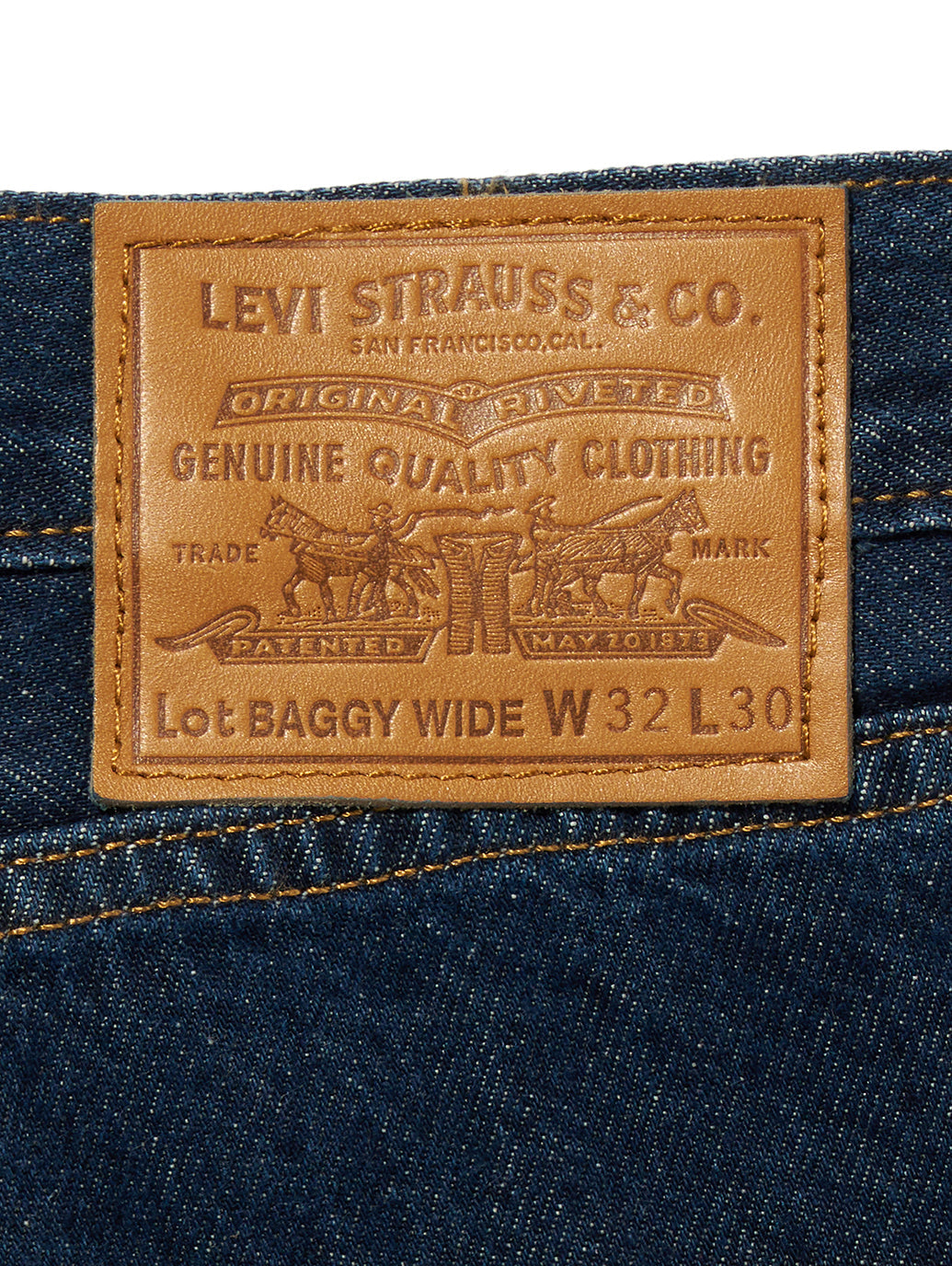 BAGGY WIDE LEG ジーンズ ダークインディゴ