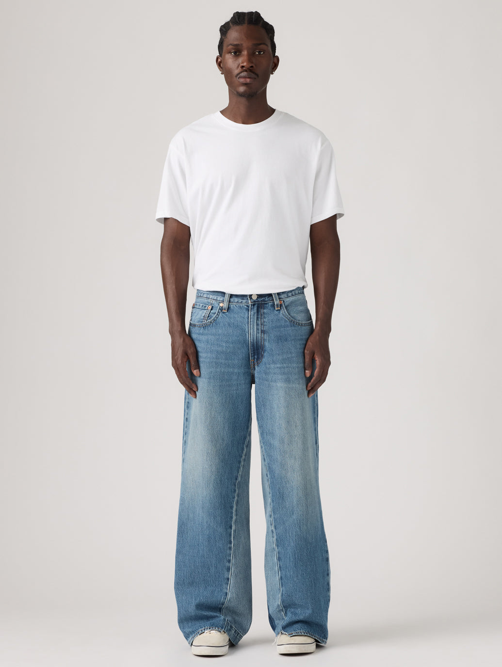 BAGGY WIDE LEG ジーンズ ミディアムインディゴ