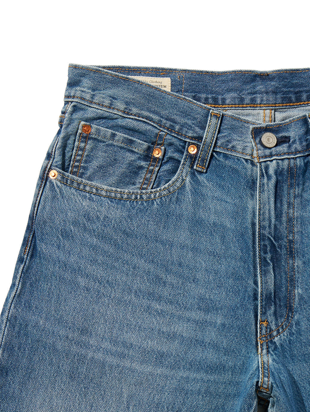 BAGGY WIDE LEG ジーンズ ミディアムインディゴ
