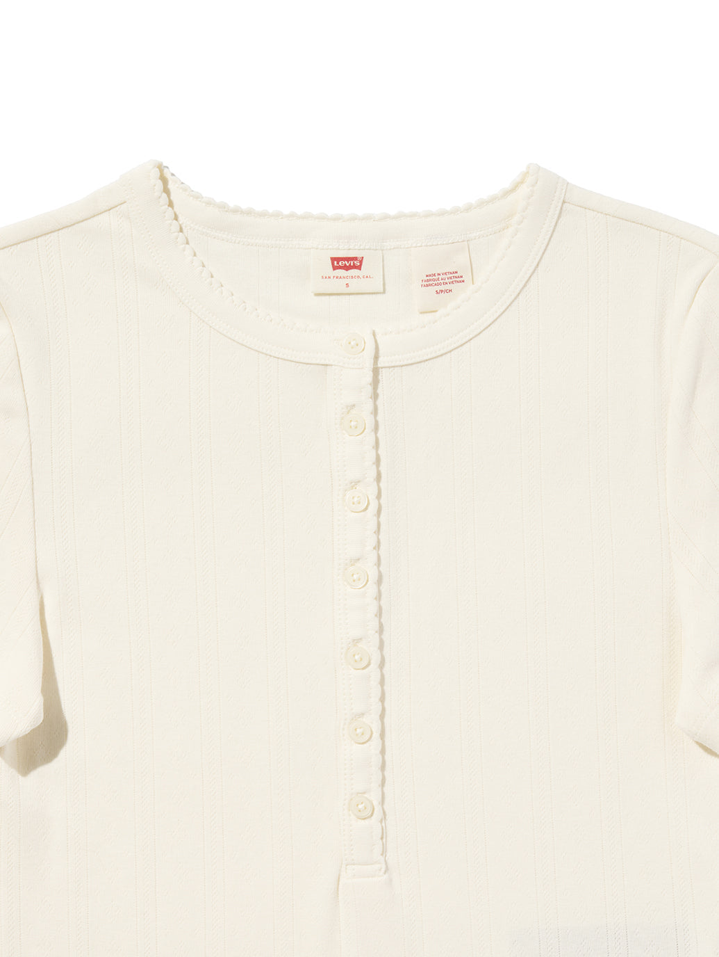 DRY GOODS ポインテール ショートスリーブ ヘンリーネックTシャツ