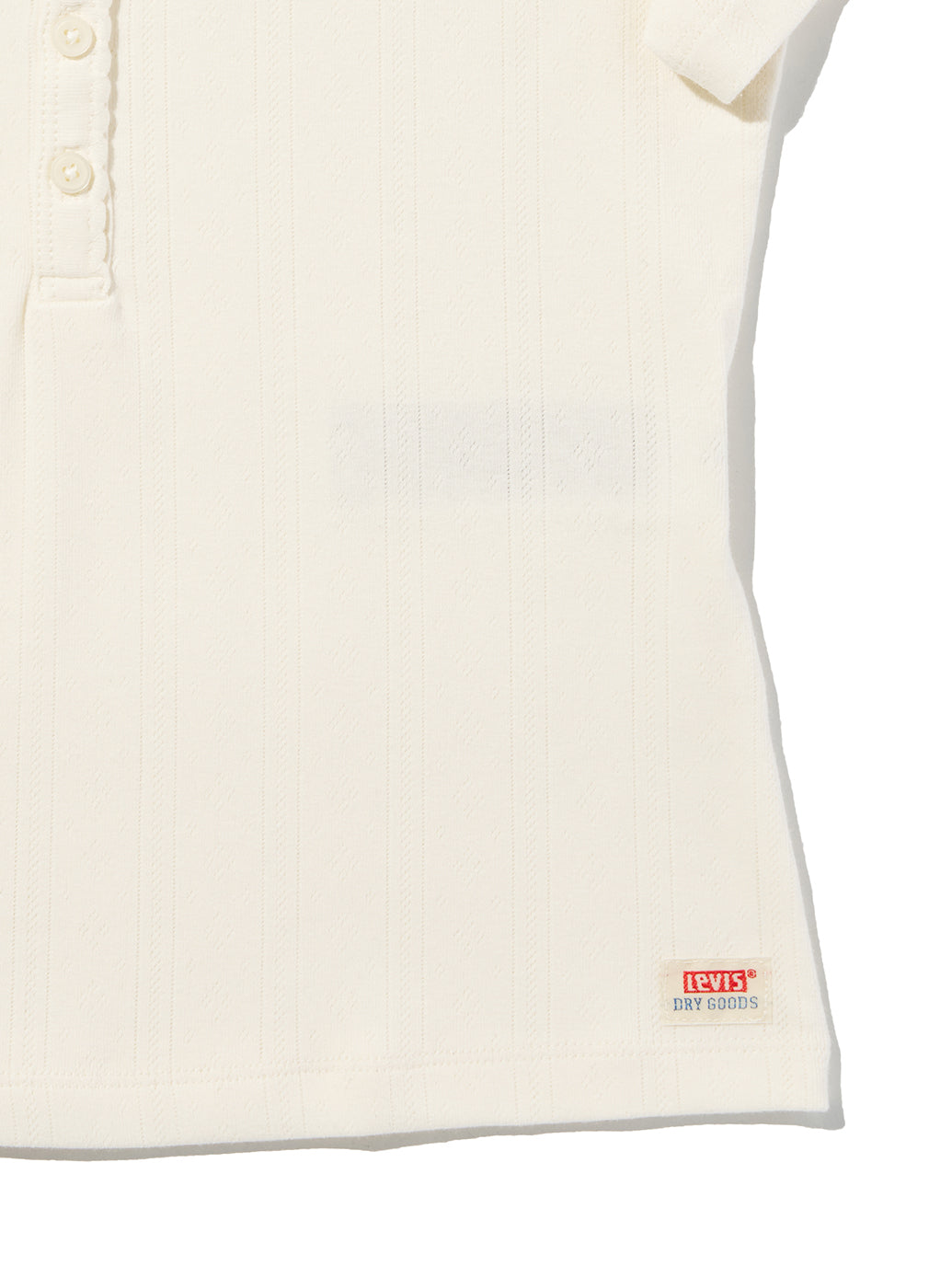 DRY GOODS ポインテール ショートスリーブ ヘンリーネックTシャツ