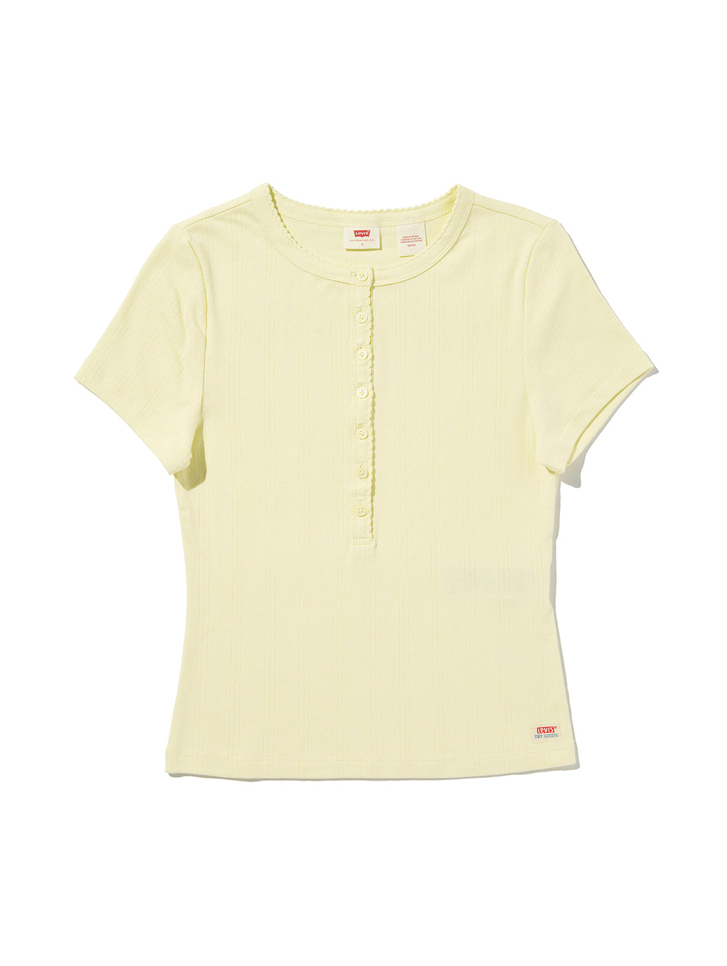 DRY GOODS ポインテール ショートスリーブ ヘンリーネックTシャツ