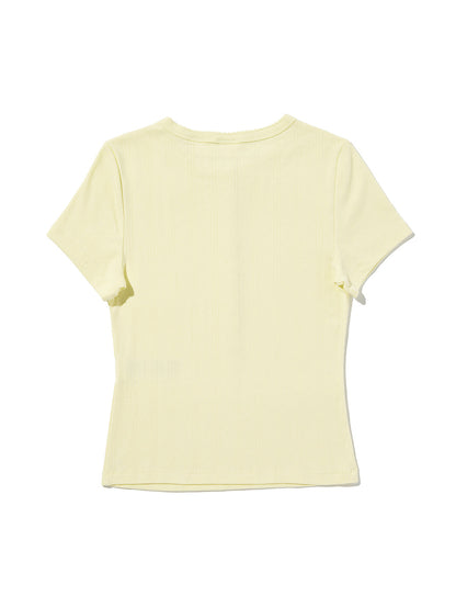 DRY GOODS ポインテール ショートスリーブ ヘンリーネックTシャツ