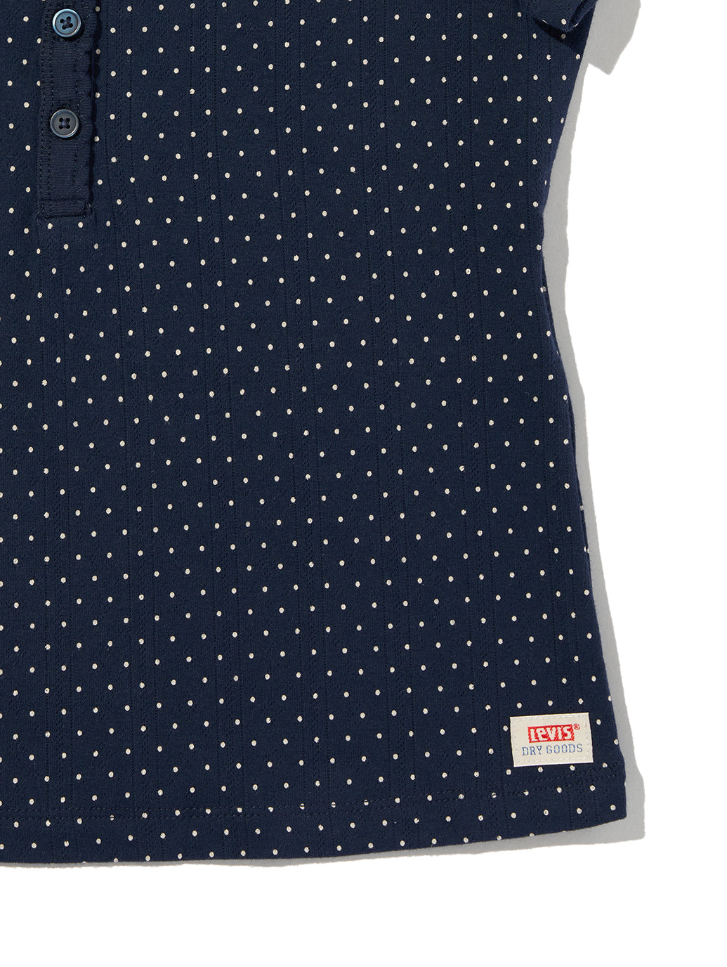 NOFFICIALNOFFICE ベリーラッキーネックラインTシャツ スカイ DRY GOODS ポインテール ショートスリーブ ヘンリーネックTシャツ