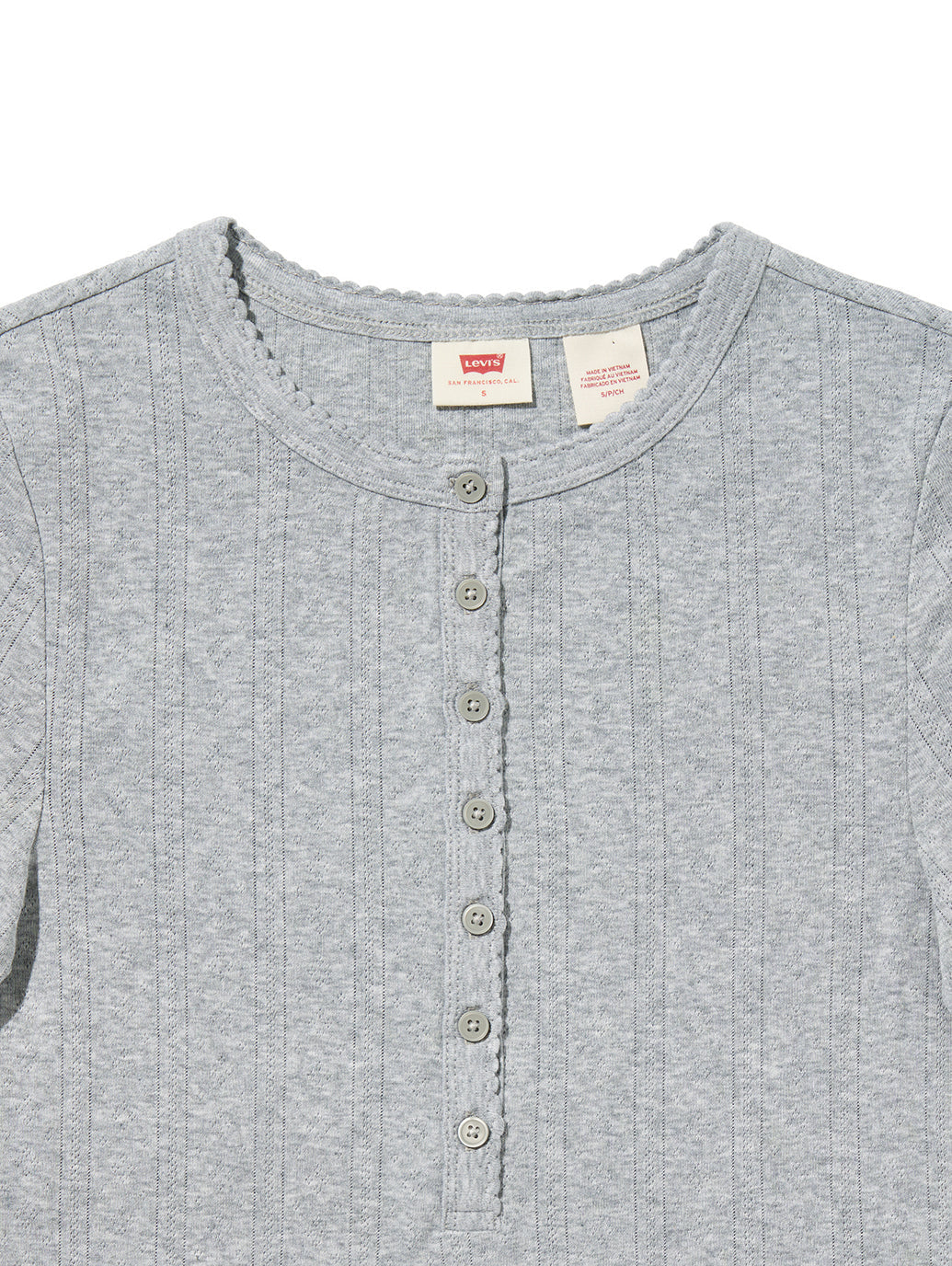 DRY GOODS ポインテール ショートスリーブ ヘンリーネックTシャツ