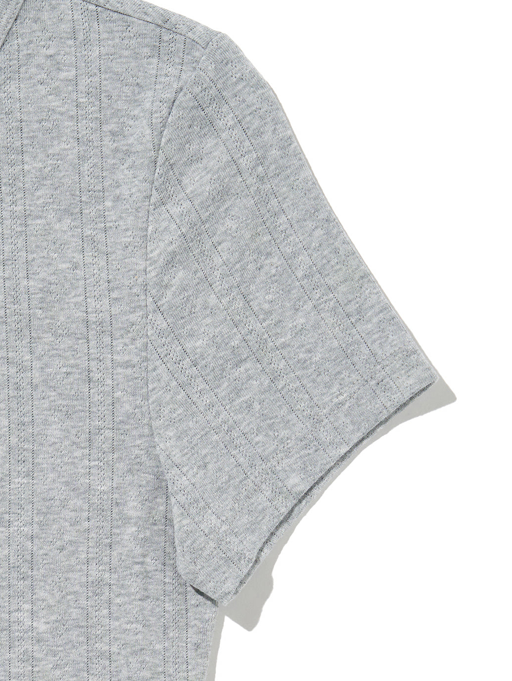 DRY GOODS ポインテール ショートスリーブ ヘンリーネックTシャツ