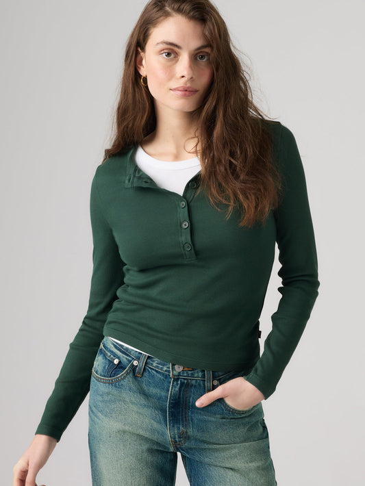 エッセンシャル ロングスリーブ ヘンリーTシャツ
