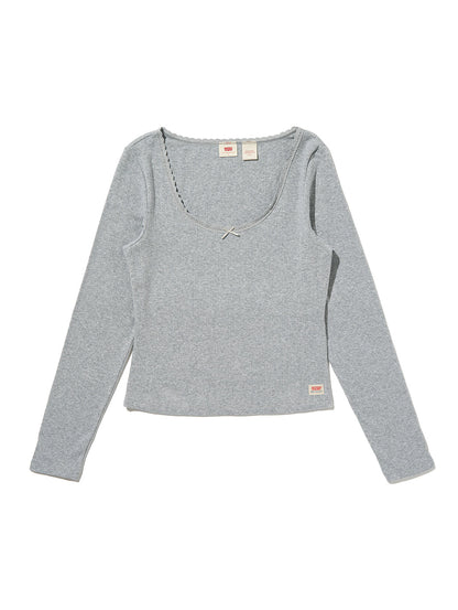 DRY GOODS ポインテールレース ロングスリーブ Tシャツ