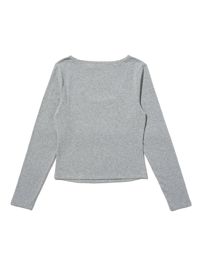 DRY GOODS ポインテールレース ロングスリーブ Tシャツ