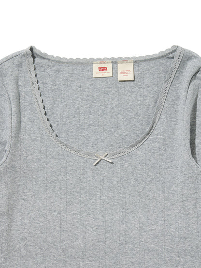 DRY GOODS ポインテールレース ロングスリーブ Tシャツ