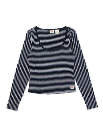 DRY GOODS ポインテールレース ロングスリーブ Tシャツ