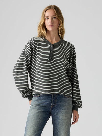 DRY GOODS リラックス ロングスリーブ ヘンリーTシャツ