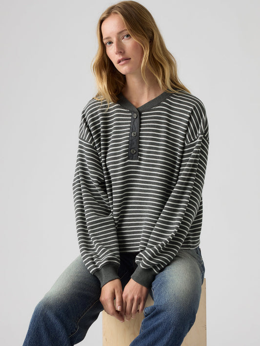 DRY GOODS リラックス ロングスリーブ ヘンリーTシャツ