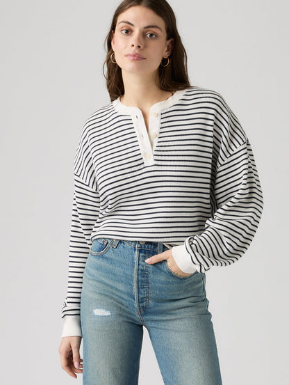 DRY GOODS リラックス ロングスリーブ ヘンリーTシャツ