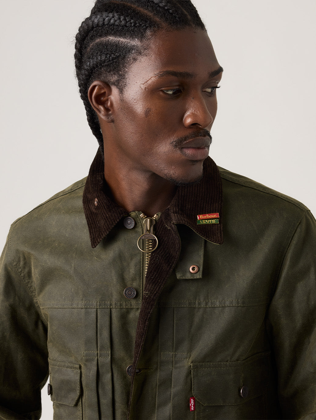 Barbour Levi's Type2 ワックス トラッカー ジャケット L Barbour