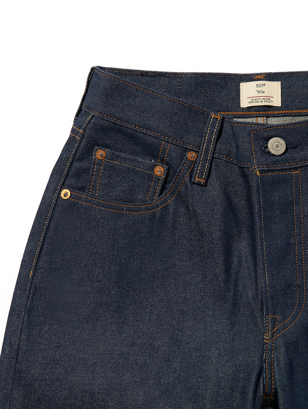 501®'90S ジーンズ ダークインディゴ セルビッジ リジッド