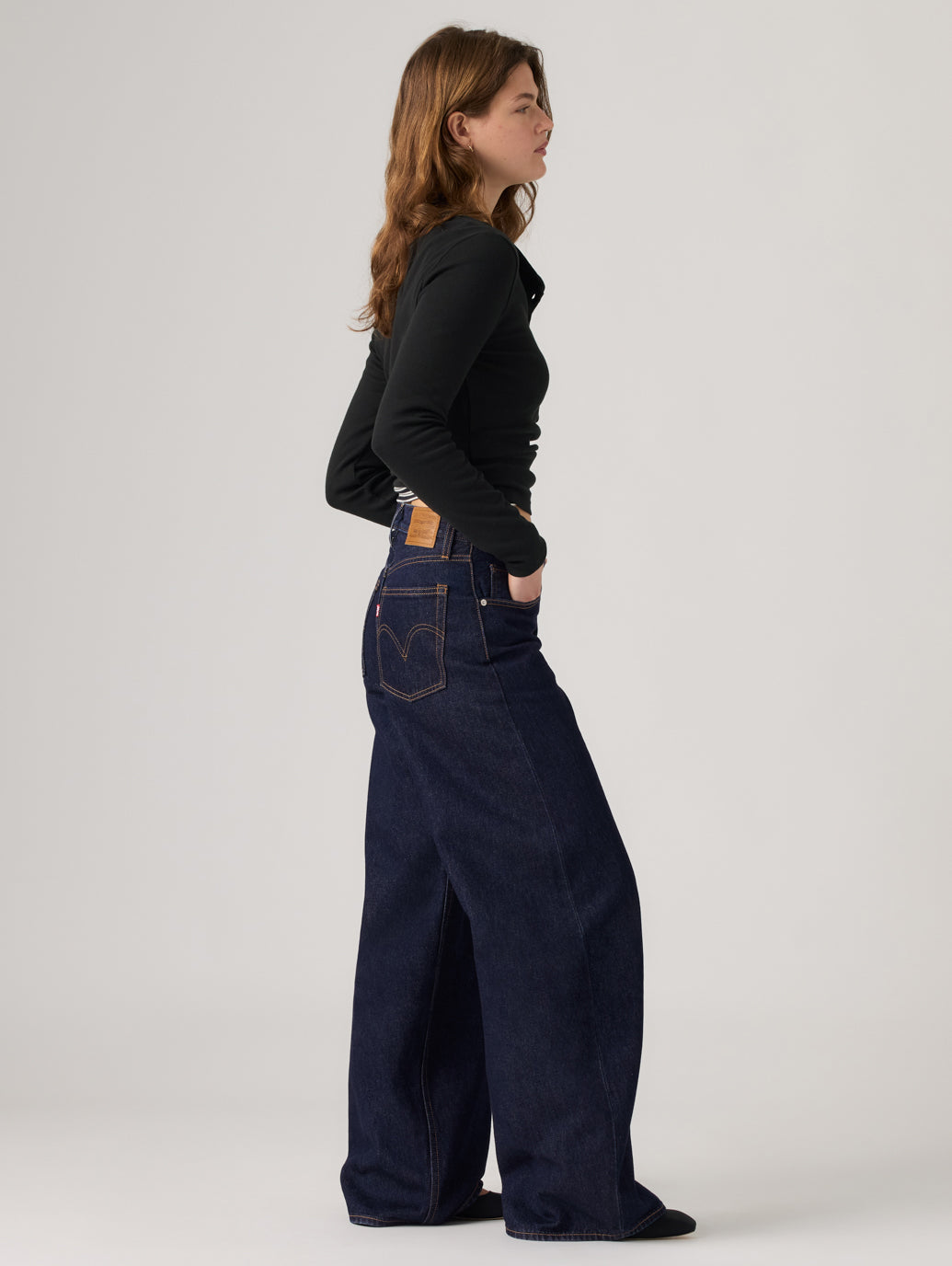 DOUBLE RL ダークインディゴ ストレートデニム 30 x 30 TEARDROP WIDE LEG ジーンズ ダークインディゴ – リーバイス®公式
