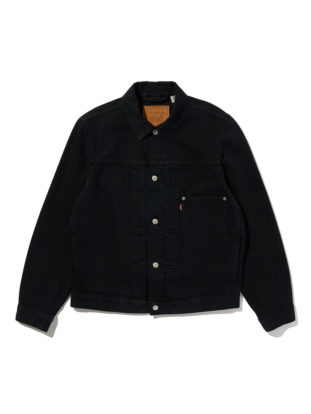 PREMIUM BLACK TYPE 1 TRUCKER JACKET