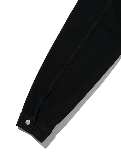 PREMIUM BLACK TYPE 1 TRUCKER JACKET