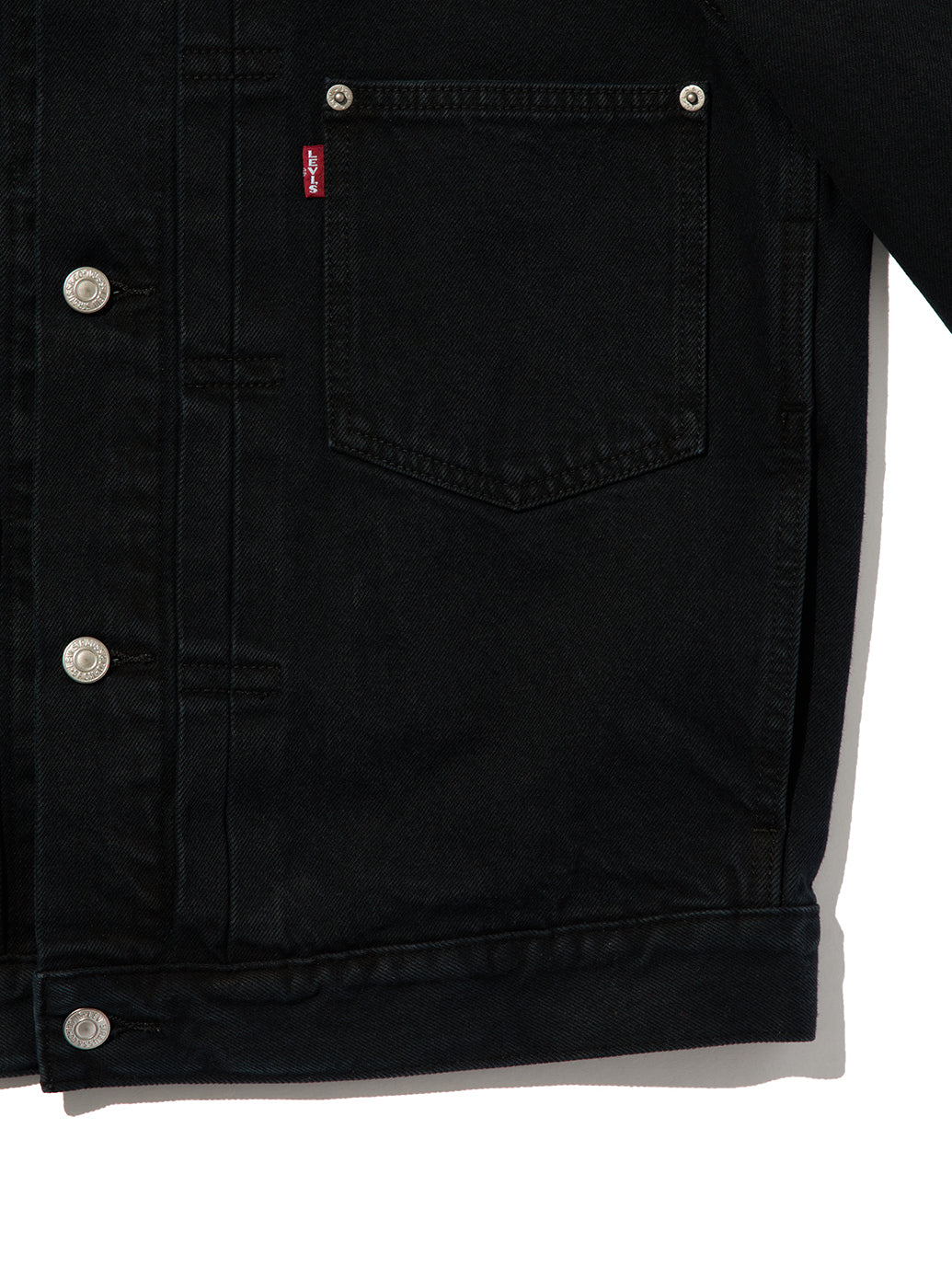PREMIUM BLACK TYPE 1 TRUCKER JACKET