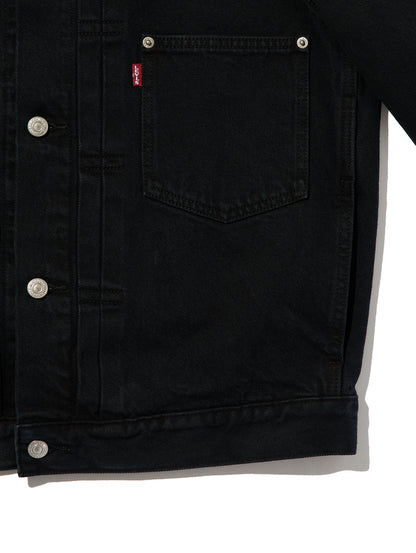 PREMIUM BLACK TYPE 1 TRUCKER JACKET