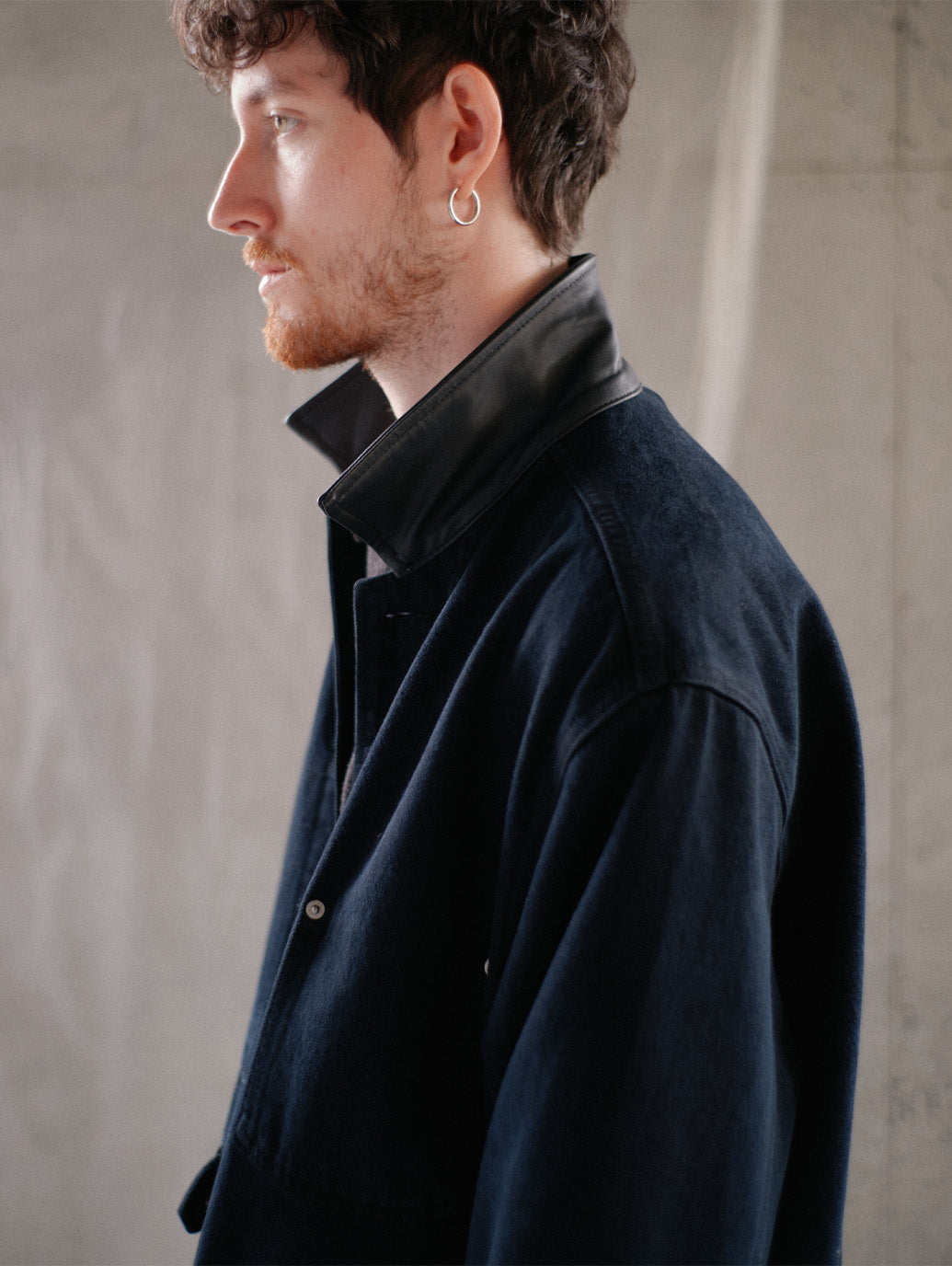 PREMIUM BLACK LEATHER WORK DENIM JACKET
