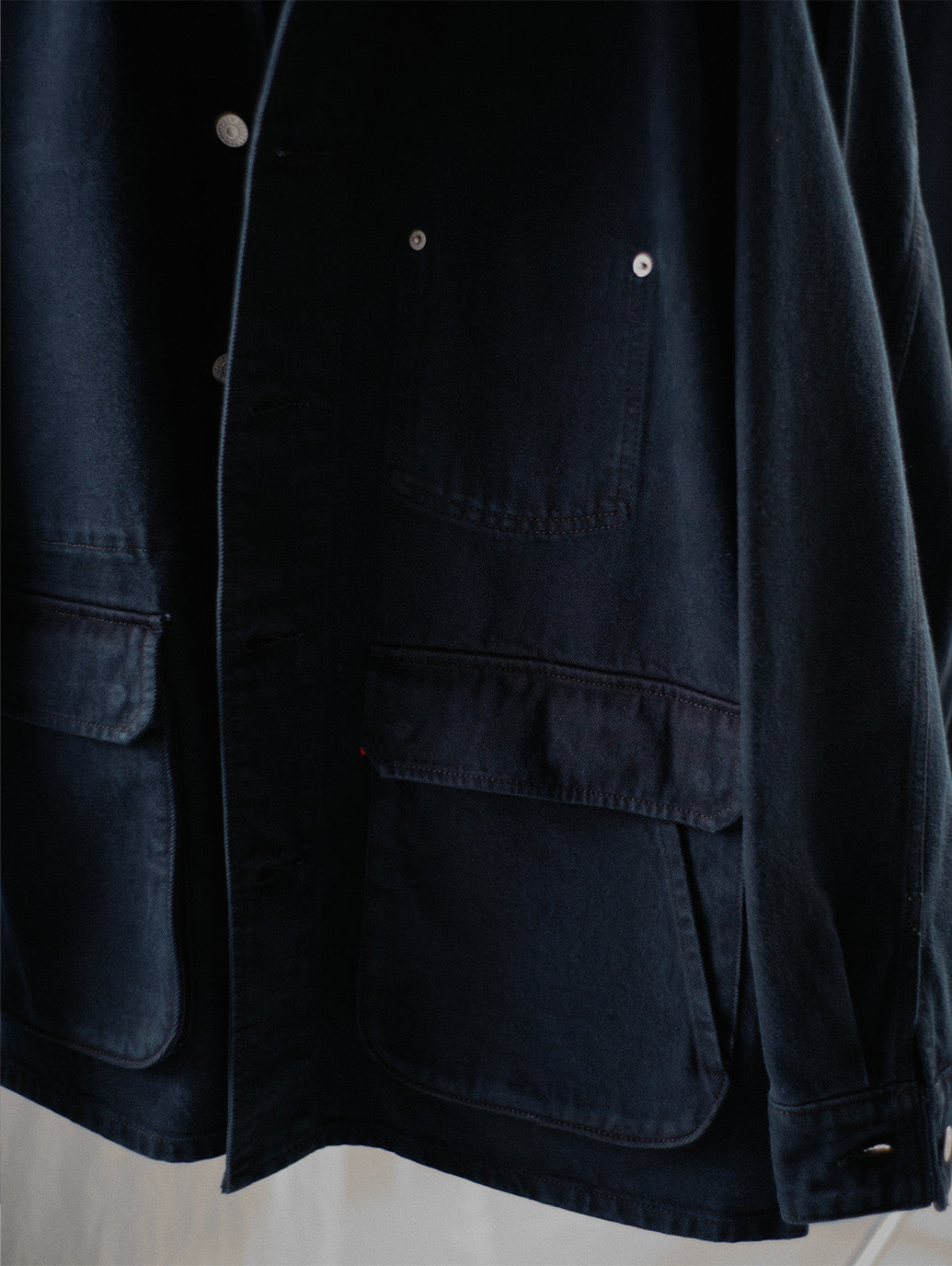 PREMIUM BLACK LEATHER WORK DENIM JACKET