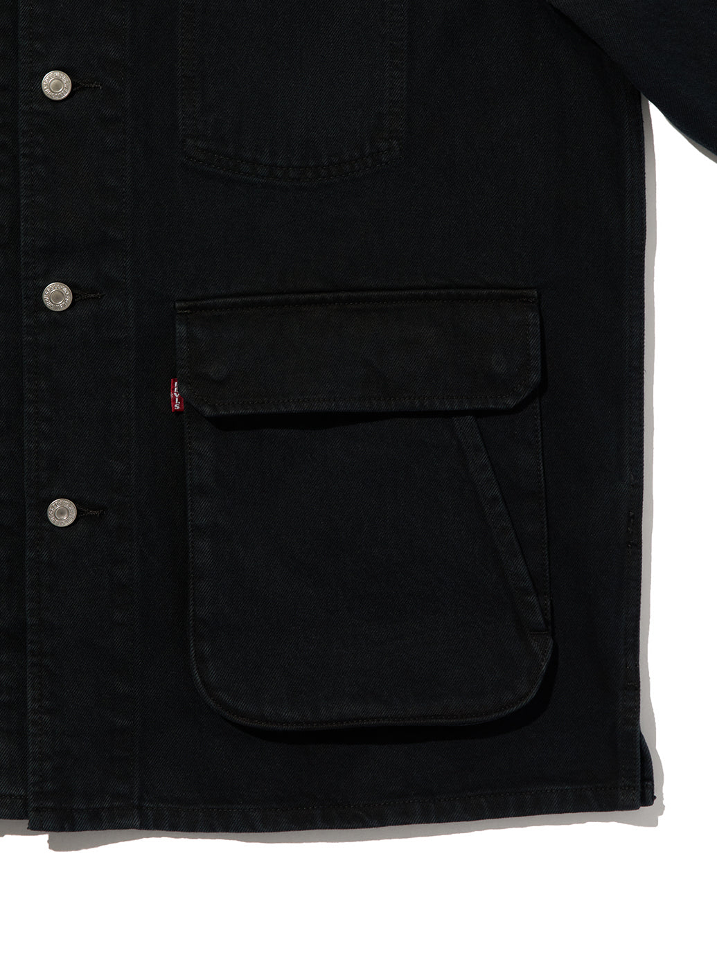 PREMIUM BLACK LEATHER WORK DENIM JACKET