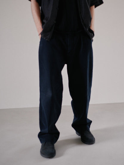PREMIUM BLACK BAGGY DENIM SLACKS
