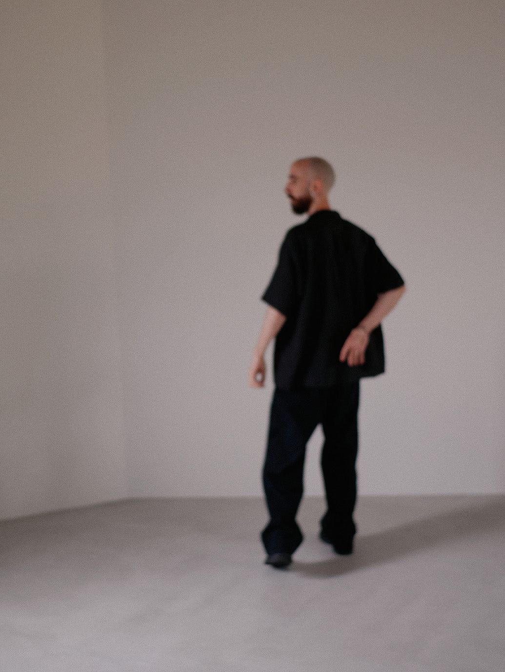 PREMIUM BLACK BAGGY DENIM SLACKS
