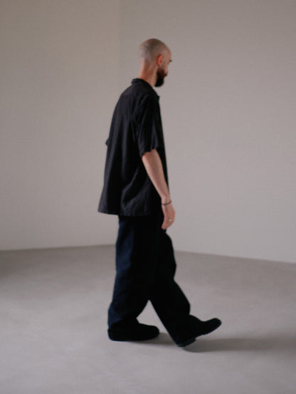 PREMIUM BLACK BAGGY DENIM SLACKS