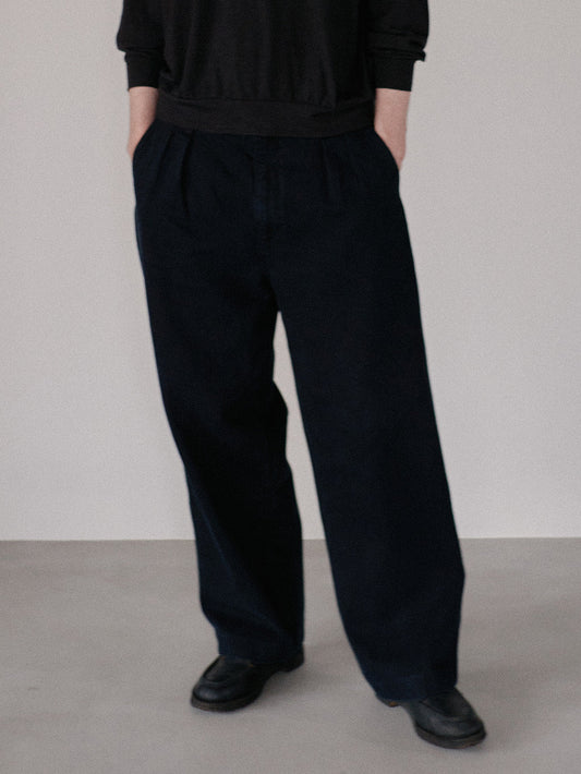 PREMIUM BLACK BAGGY DENIM SLACKS