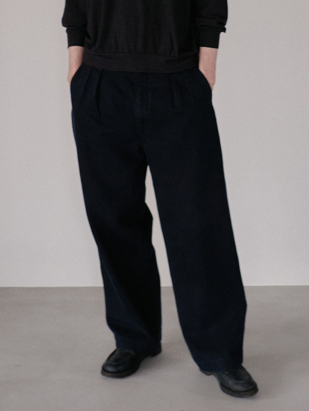 PREMIUM BLACK BAGGY DENIM SLACKS