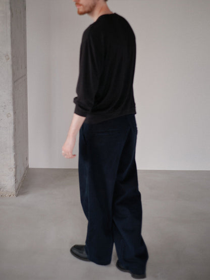 PREMIUM BLACK BAGGY DENIM SLACKS