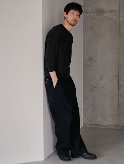 PREMIUM BLACK BAGGY DENIM SLACKS