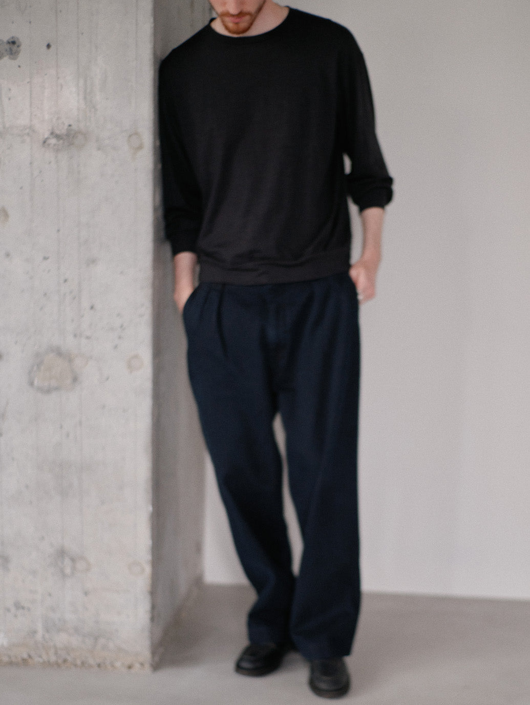 PREMIUM BLACK BAGGY DENIM SLACKS