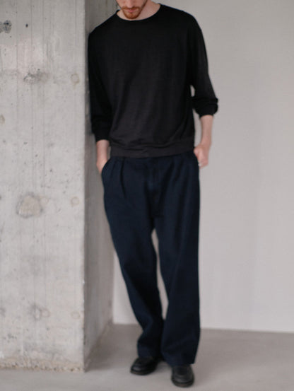 PREMIUM BLACK BAGGY DENIM SLACKS