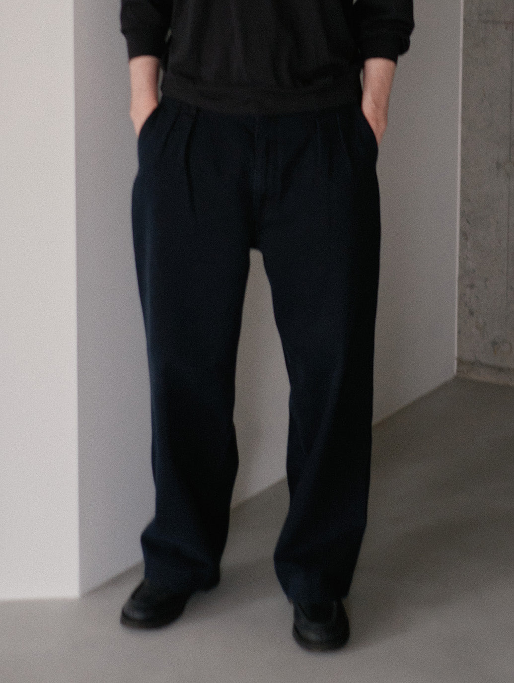 PREMIUM BLACK BAGGY DENIM SLACKS