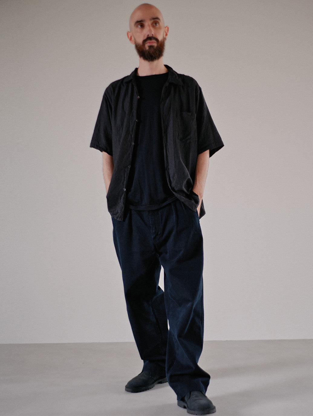 PREMIUM BLACK BAGGY DENIM SLACKS