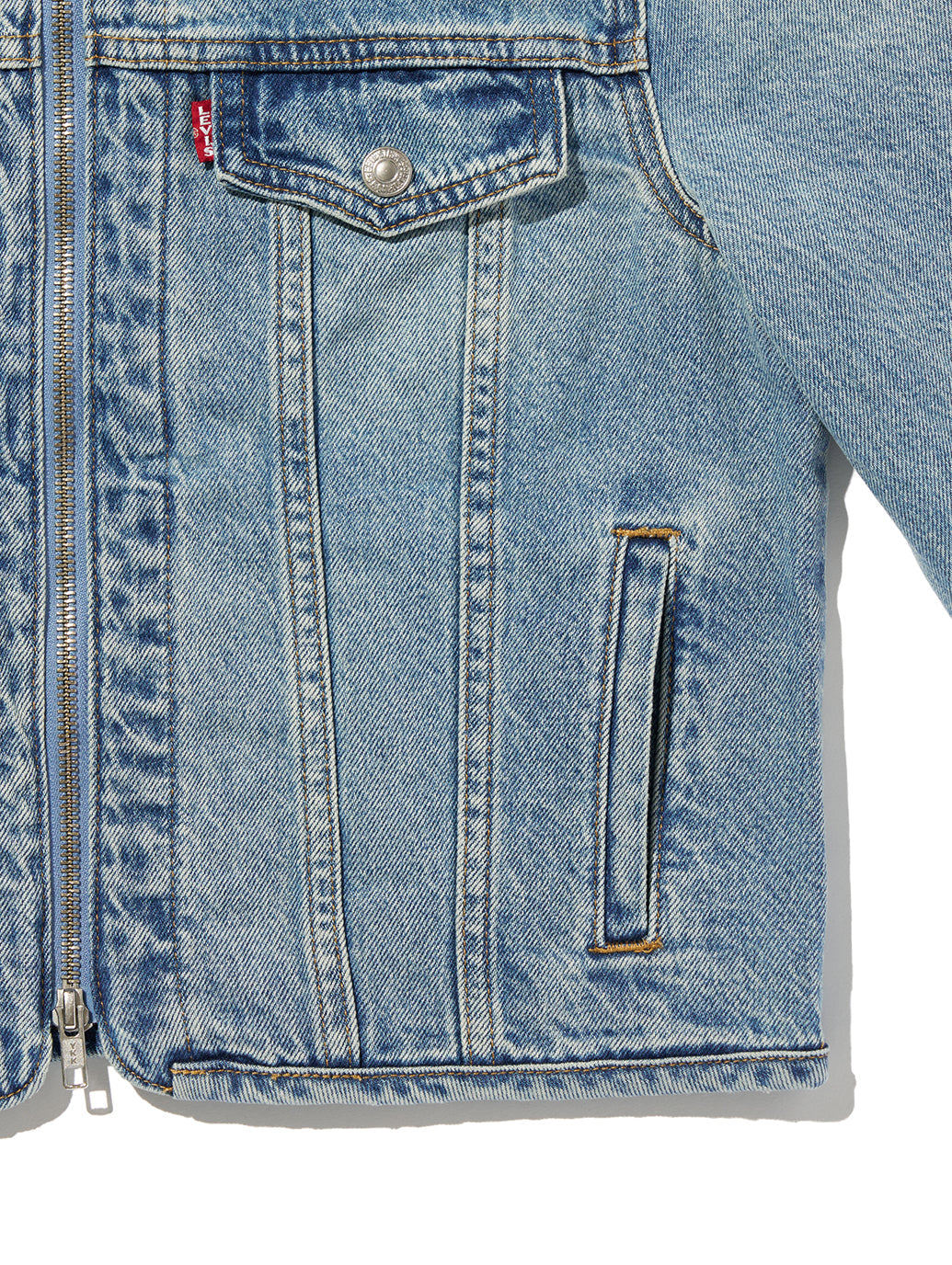 Levi’s® x Rose Zip-up Trucker Jacket ライトインディゴ
