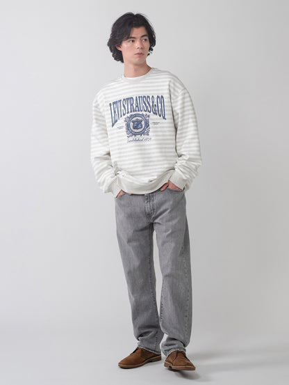 グラフィック クルーネックスウェットシャツ 