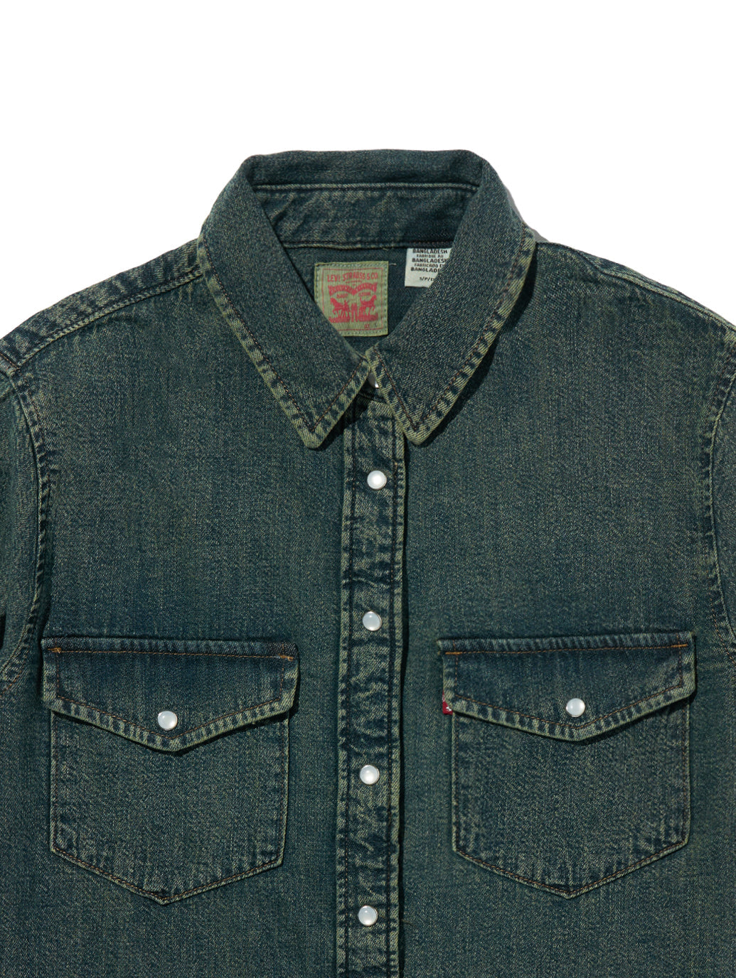 新品未使用タグ付 レミレリーフ オフホワイト デニムウエスタンシャツ