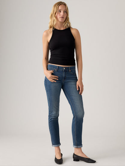 MID RISE ボーイフレンドジーンズ ミディアムインディゴ