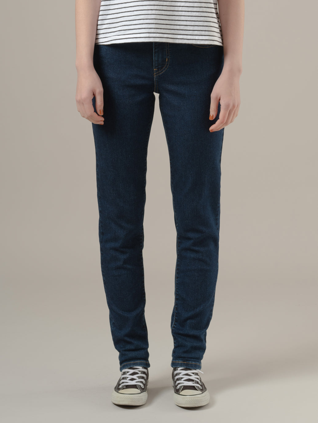 MID RISE ボーイフレンドジーンズ ダークインディゴ