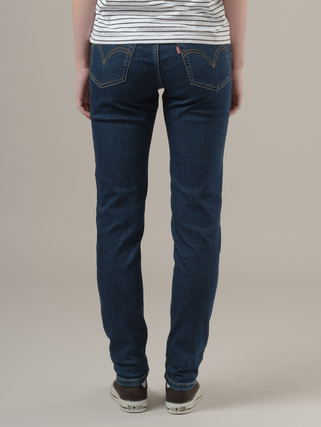 MID RISE ボーイフレンドジーンズ ダークインディゴ