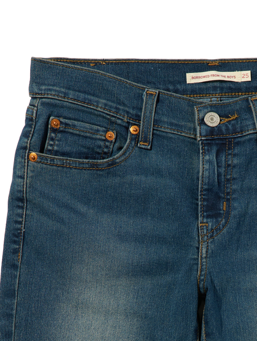 MID RISE ボーイフレンドジーンズ ミディアムインディゴ