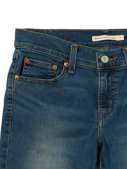 MID RISE ボーイフレンドジーンズ ミディアムインディゴ